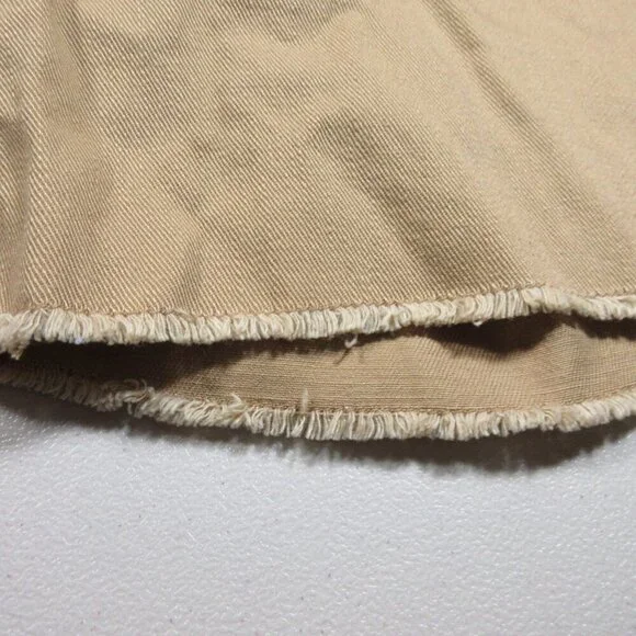 JCrew mens solid khaki raw hem buttonfly chino shorts 34 EUC - Picture 2 of 7